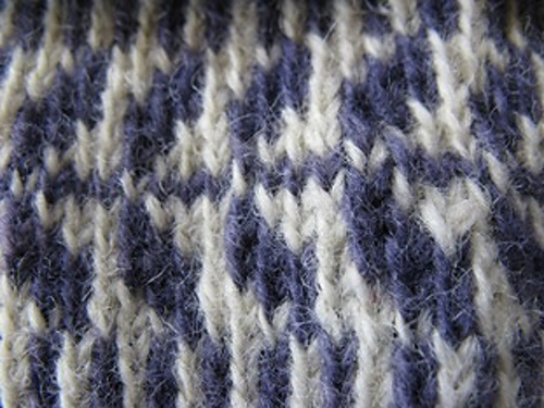 Two-end knitting mittens