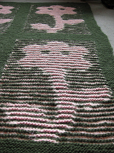 Aster, Illusion Knit Cot Blanket