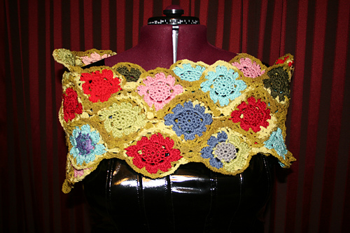 Scraptastic Flower and Moss Scarf/Wrap