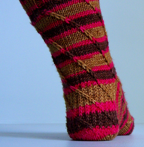 "Cankle" Sock with a Twist