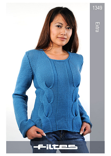 1349 Cable panel pullover