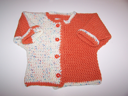 One-Stitch Baby Sweater Set (crochet) photo 3