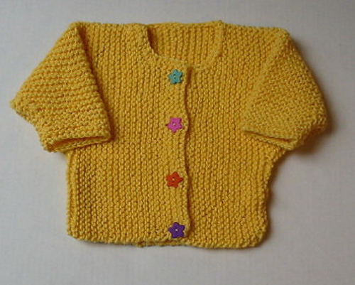 One Piece Garter Stitch Cardigan