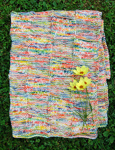 Koigu Basket Weave Baby Blanket