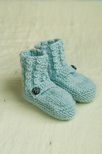 Cabled Booties