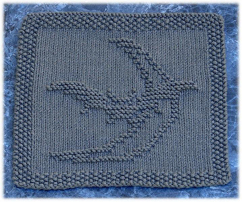 Halloween Bat Dishcloth