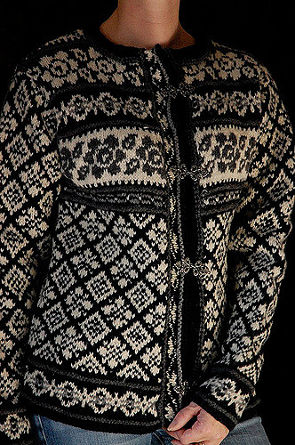 #16 Fair-Isle Cardigan with Floral Yoke