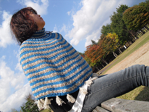 turtleneck poncho