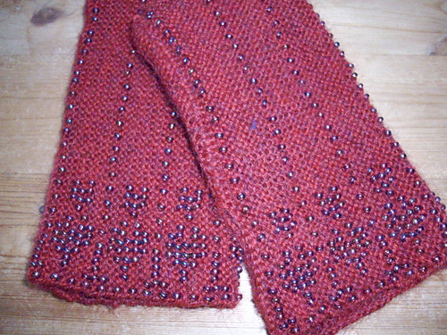 Beaded Pulse Warmers or Fingerless Mittens
