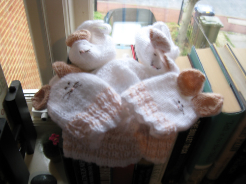 Mouse Hat, Booties, and Mittens