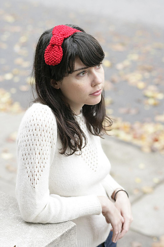 Moss Stitch Bow Headband