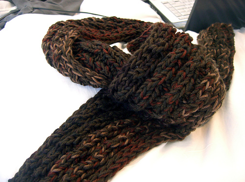 Reversible Lazy Cable Scarf