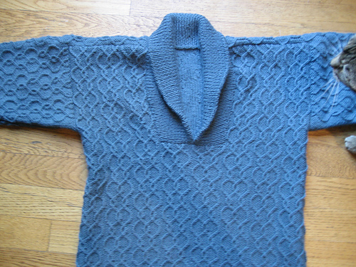 Bubbles Shawl Collar Pullover