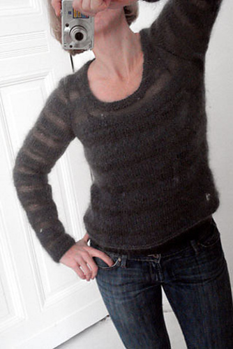 See-through Striped Sweater