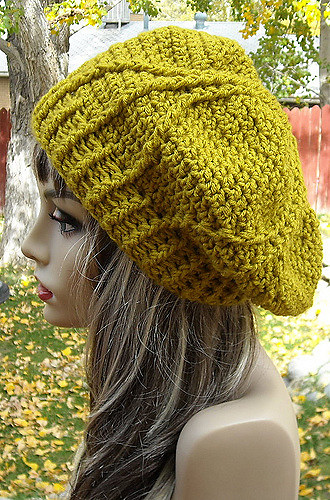 Leaf Green Slouchy Hat