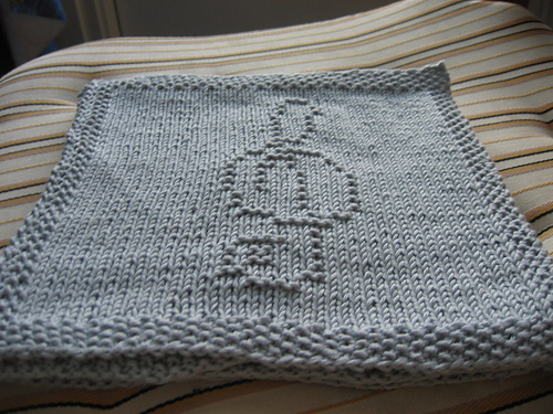 Treble Clef Dishcloth