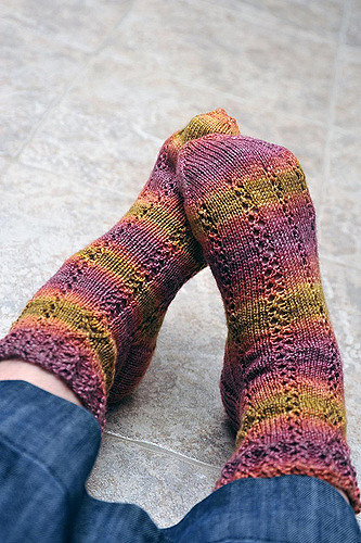Diamond Rib Lace Sock