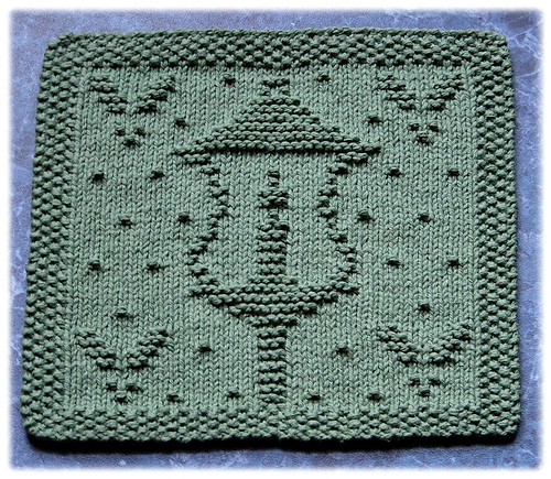 Holiday Lantern Dishcloth