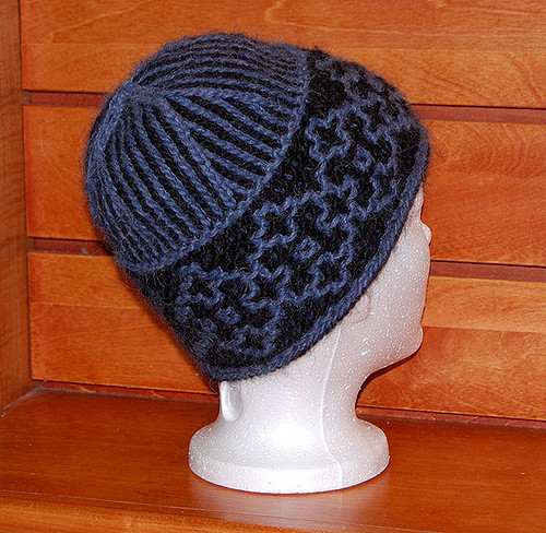 Tvåändsstickning Mosaic Hat