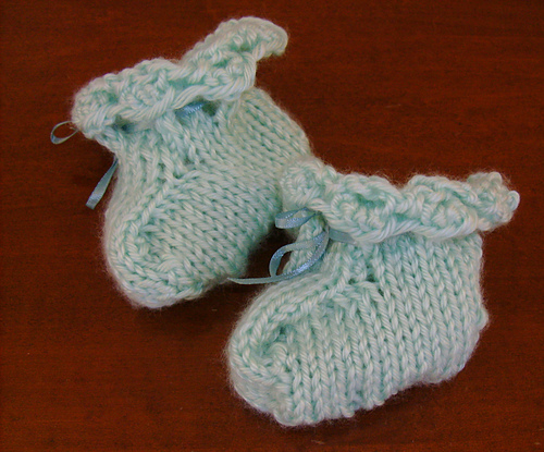 Baby's Wool-Tencel Booties