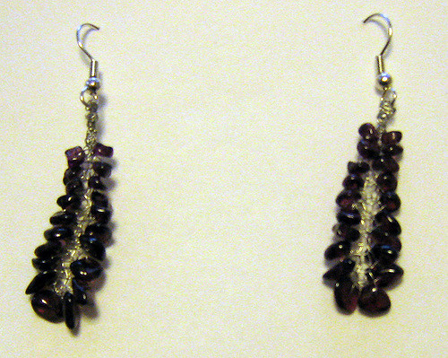 knitted drop earrings