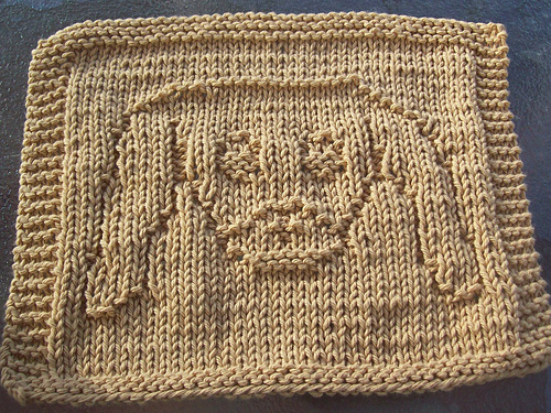 Christmas Donkey Knit Dishcloth 