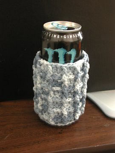 Waffle Stitch Can Cozy