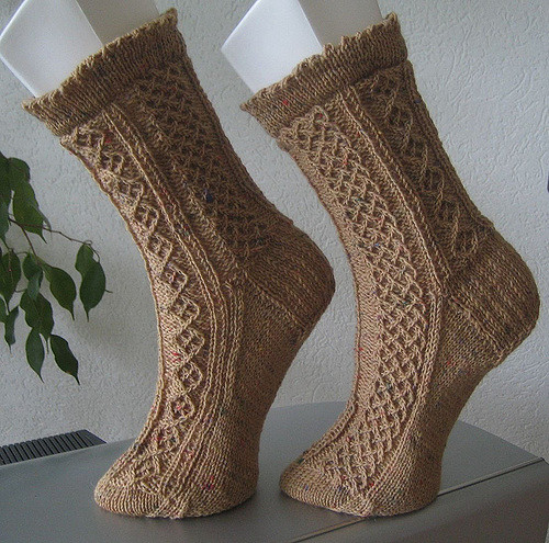 Deutschland - Schwarzwald, Socken mit Zopfmustern