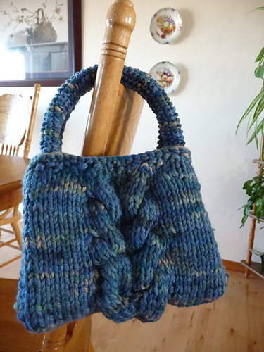 Cable and Moss Stitch Bag