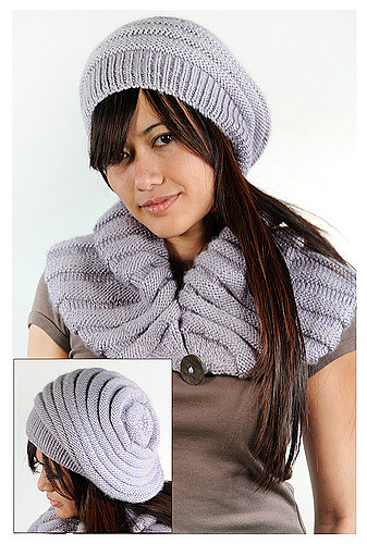 1401 Shawl Collar and Slouchy Hat