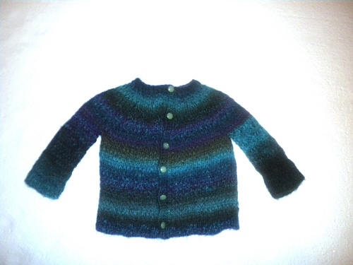 Oden Baby Cardigan with circular yoke
