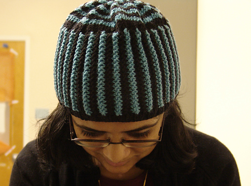 Stripey Sideways Hat