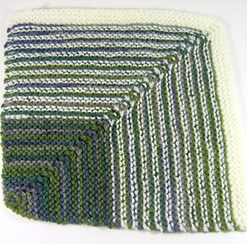 Ravelry: Reverse Mitered Square with Stripes pattern by Lisa Reeve