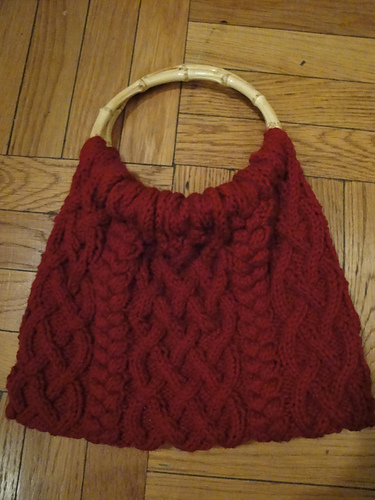 Cable Knit Evening Handbag