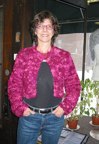 Cropped Jacket in Mock Rib