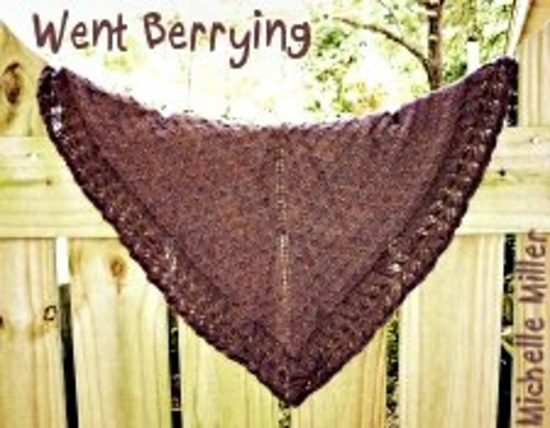 Went Berrying One Skein Triangle Shawlette