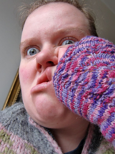 pink fusion mittens