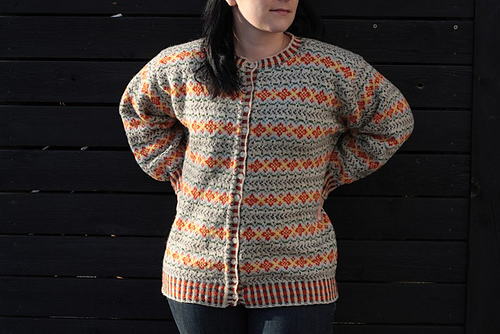 Border Pattern Cardigan