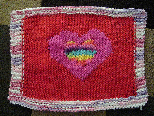 valentine dishcloth