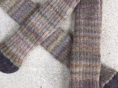 2x2 Ribbed Fingering-Weight Tube Socks