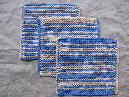 Ticking Stripe Washcloths