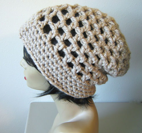 Chunky Mesh Slouchy Hat