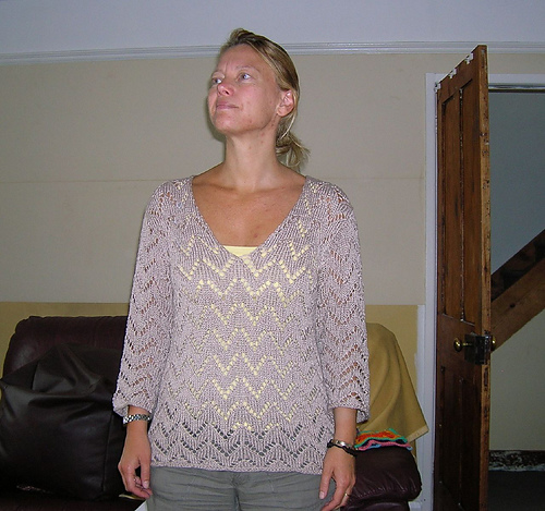 Design F - V-neck Lace Sweaters