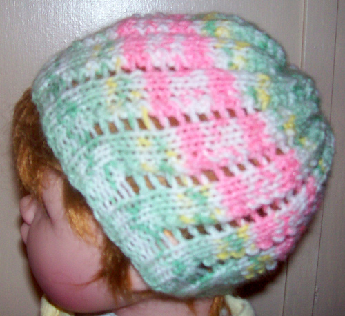 Spiral Rib Lace Baby Hat
