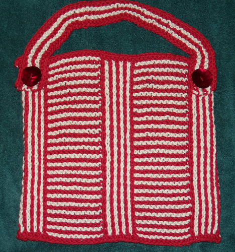 Candy Cane Baby Bib or Dishcloth
