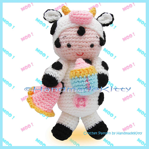 Baby Lucas in Cow outfit