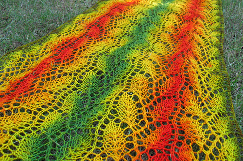Watercress Leaves Pooling Stole