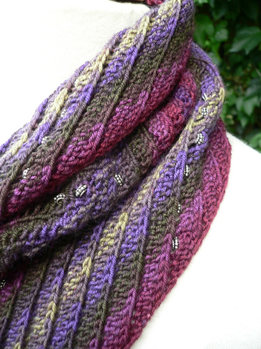 Ravelry: Knitting In Nature Beaded Moebius Cowl pattern by Miriam Tegels