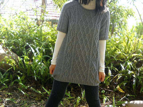 g.Aran half-sleeve dress（アラン模様の半袖ワンピース）