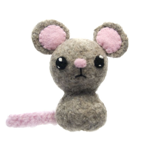 Felted Knit Amigurumi Mouse
